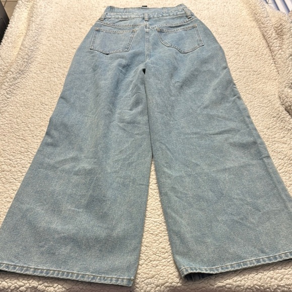 Cider Blue Flare Wide Leg Jeans - Picture 6 of 6